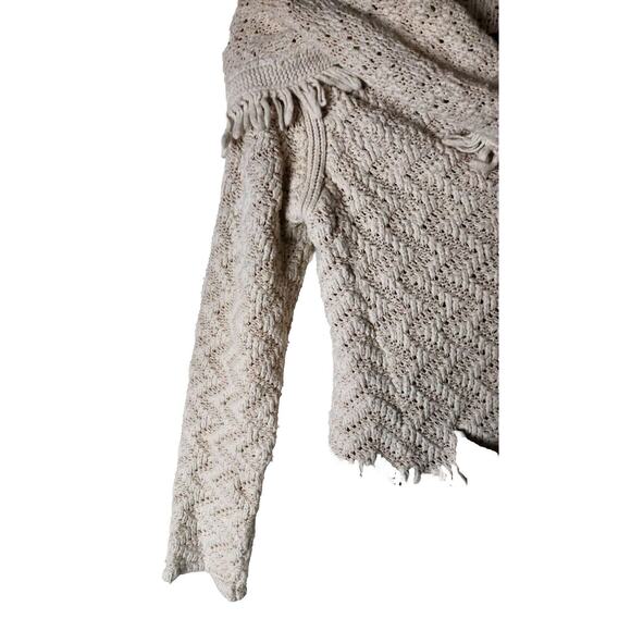 Anthropologie Angel Of The North Cardigan Size Small sweater Fringe Ruffle Boho - Picture 4 of 10